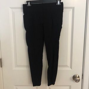 Black cropped leggings (straight)